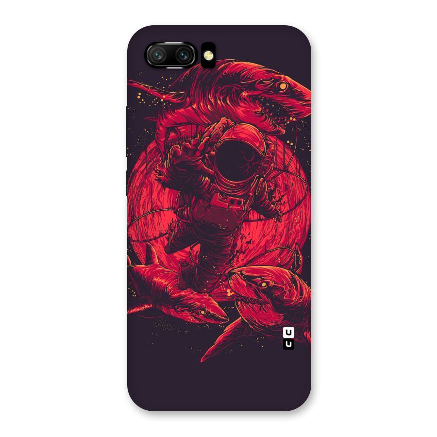 Coloured Spaceman Back Case for Honor 10