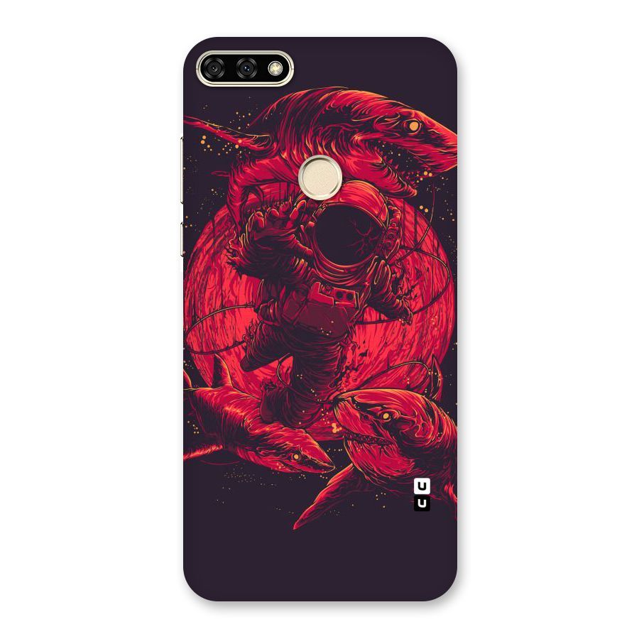 Coloured Spaceman Back Case for Honor 7A