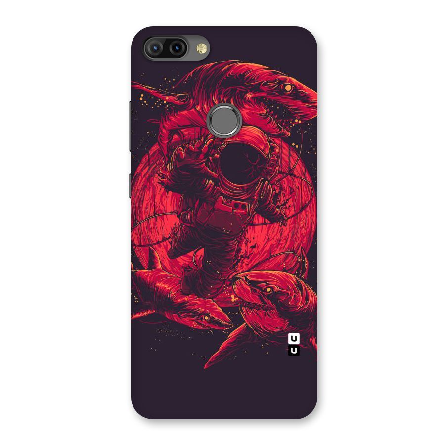 Coloured Spaceman Back Case for Infinix Hot 6 Pro