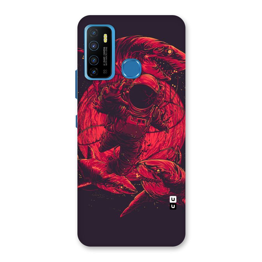 Coloured Spaceman Back Case for Infinix Hot 9