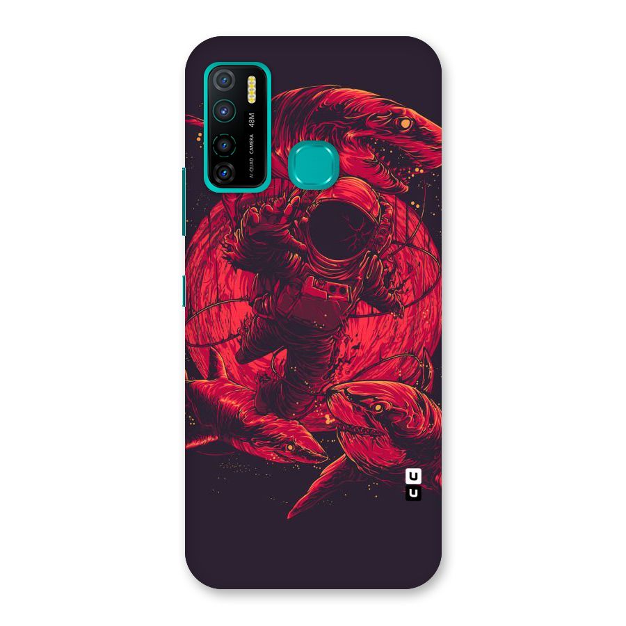Coloured Spaceman Back Case for Infinix Hot 9 Pro