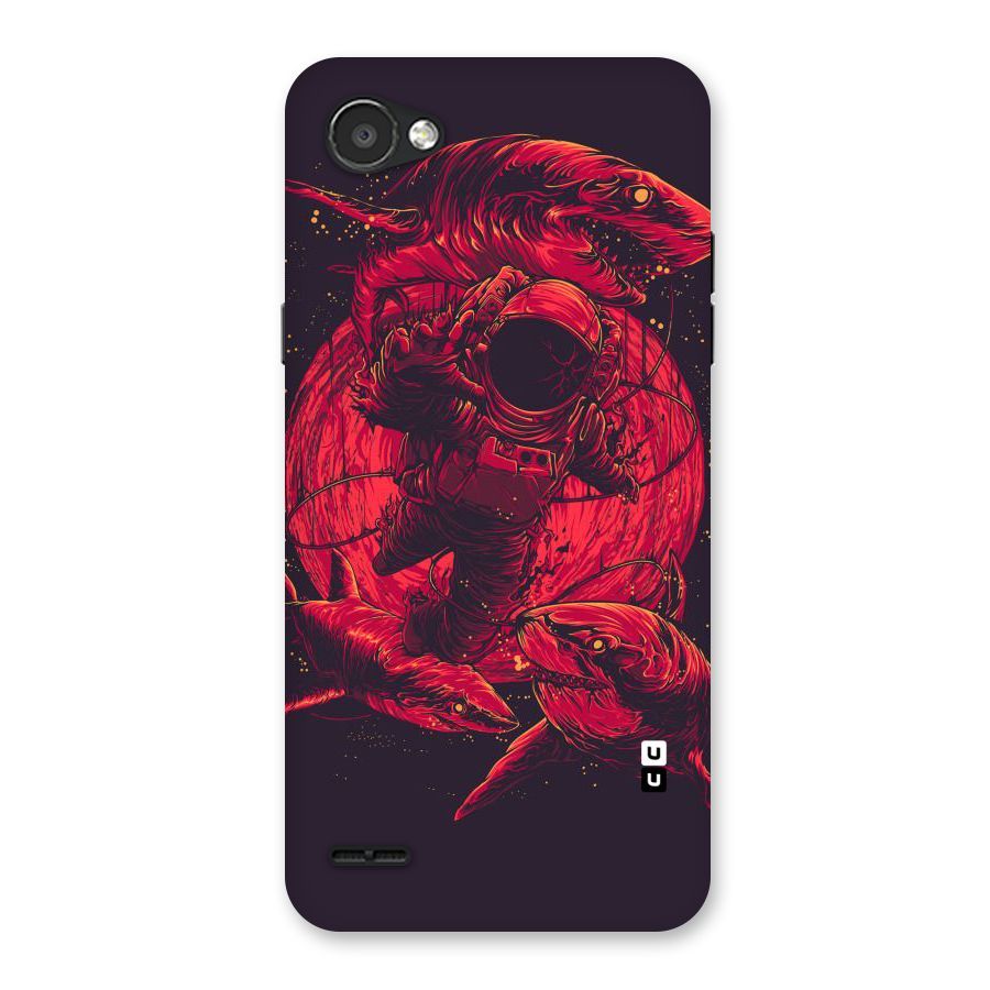 Coloured Spaceman Back Case for LG Q6