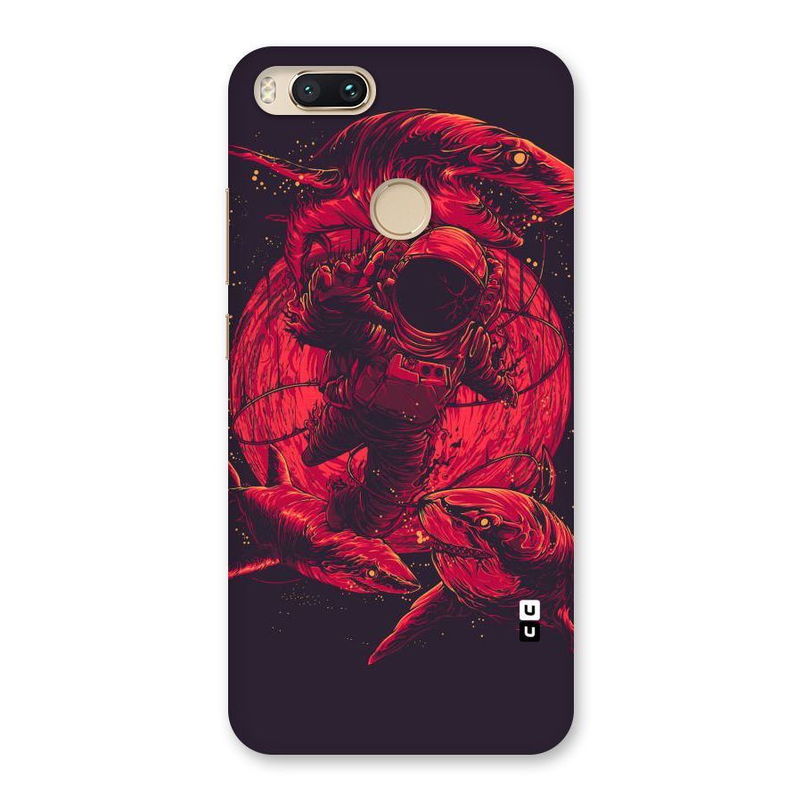 Coloured Spaceman Back Case for Mi A1