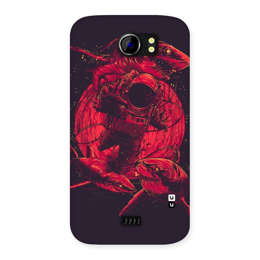 Coloured Spaceman Back Case for Micromax Canvas 2 A110