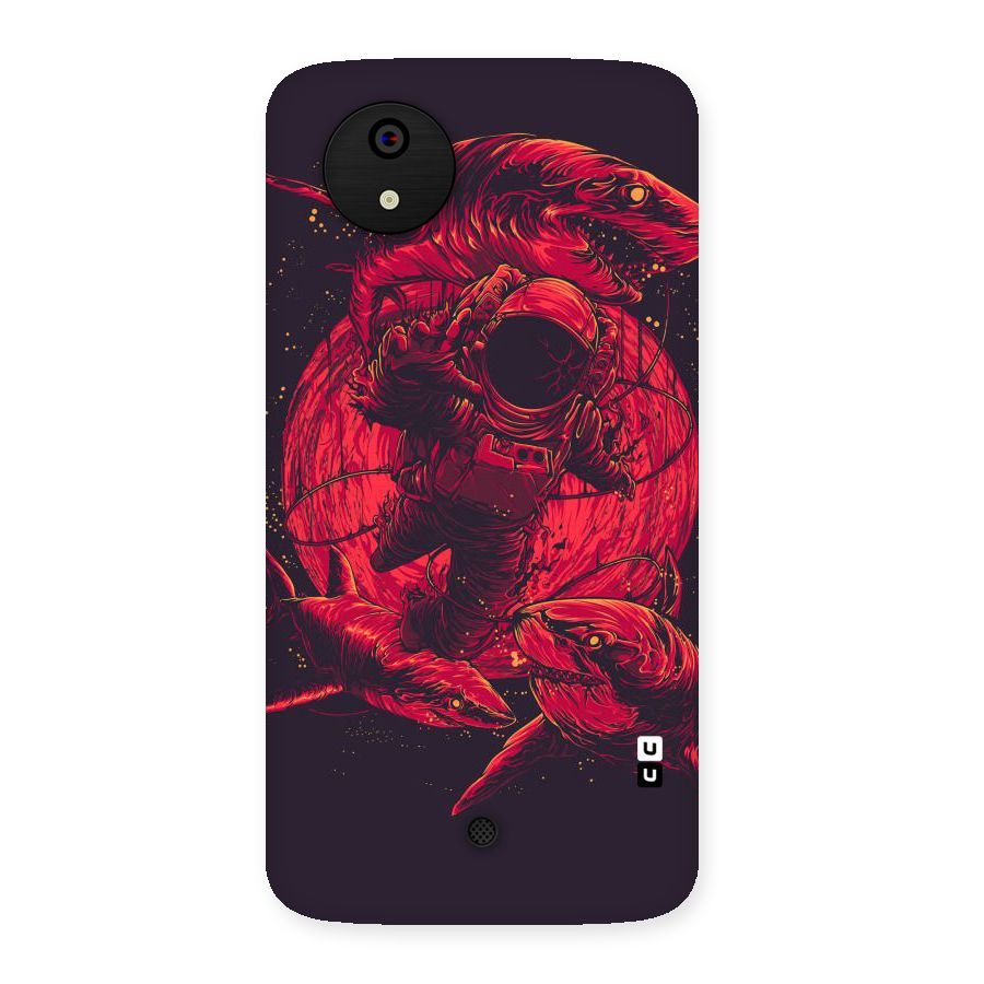Coloured Spaceman Back Case for Micromax Canvas A1