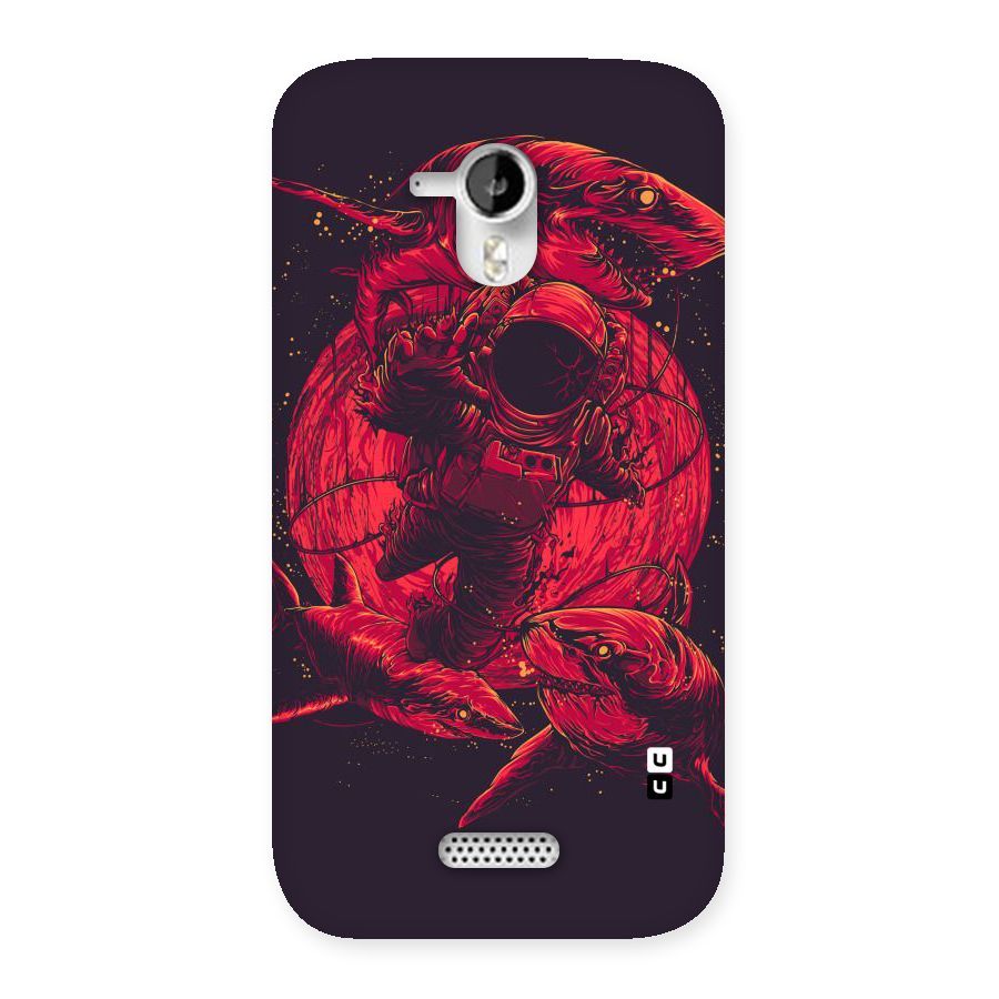 Coloured Spaceman Back Case for Micromax Canvas HD A116