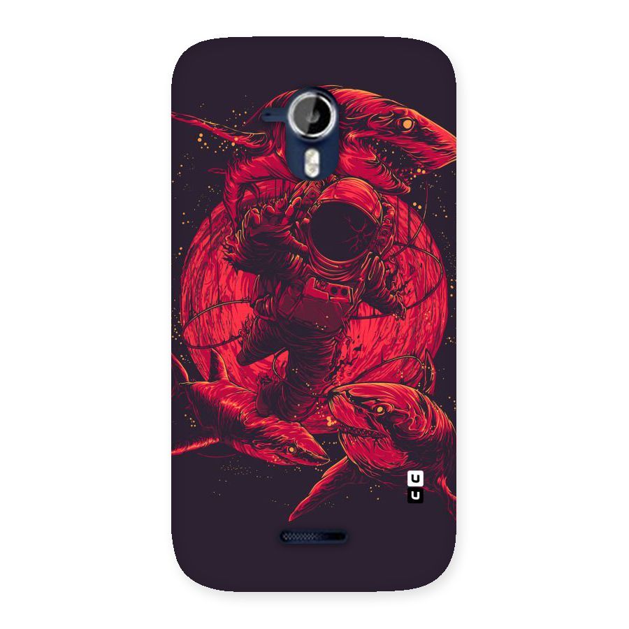 Coloured Spaceman Back Case for Micromax Canvas Magnus A117