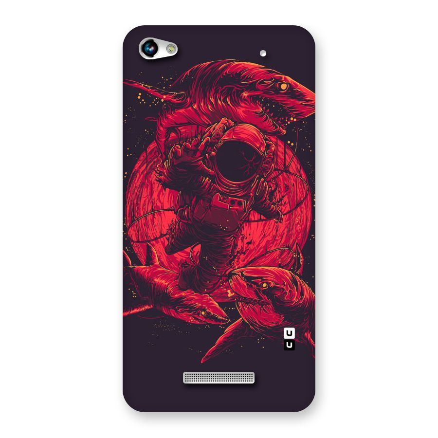 Coloured Spaceman Back Case for Micromax Hue 2