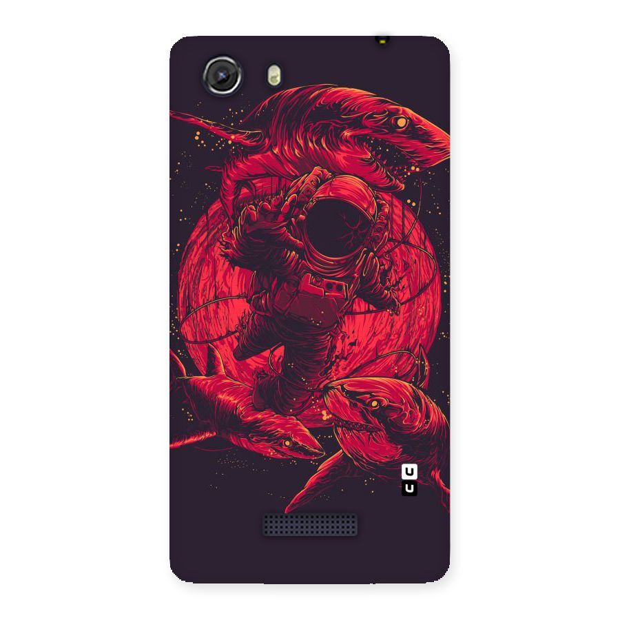 Coloured Spaceman Back Case for Micromax Unite 3