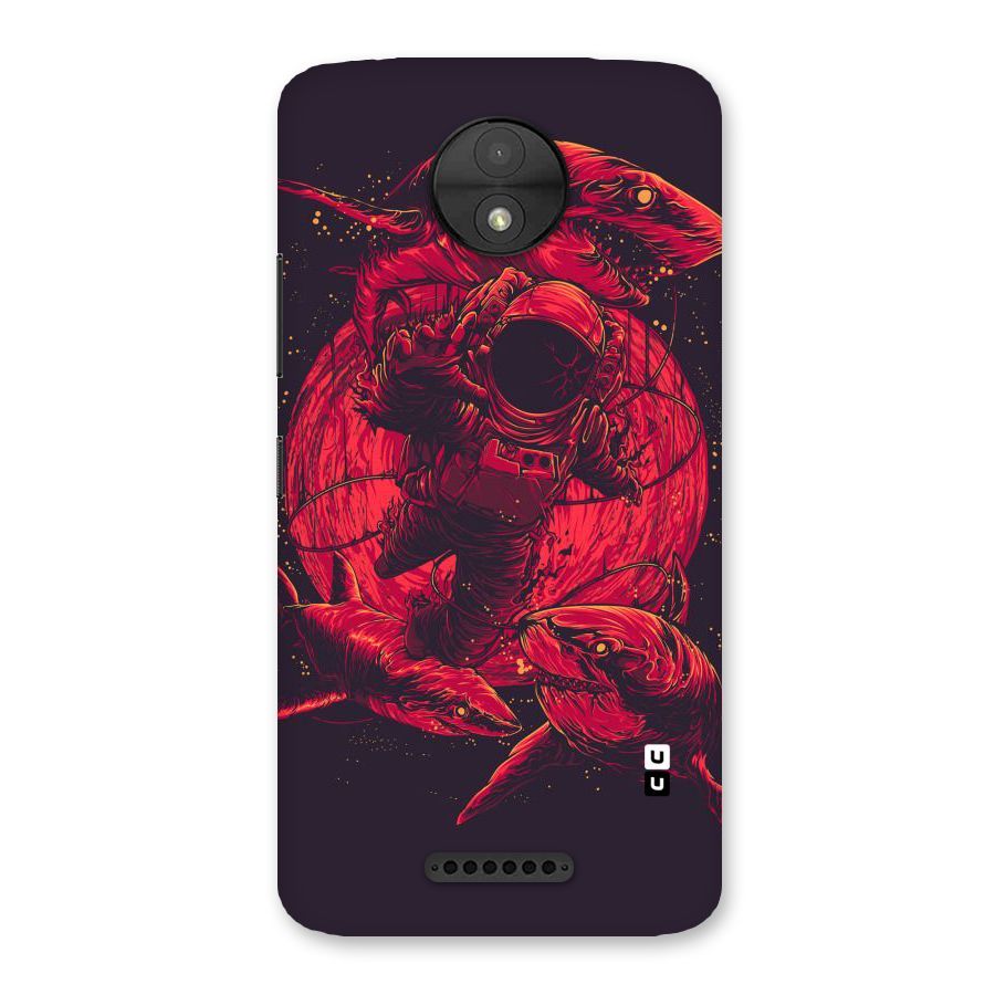 Coloured Spaceman Back Case for Moto C