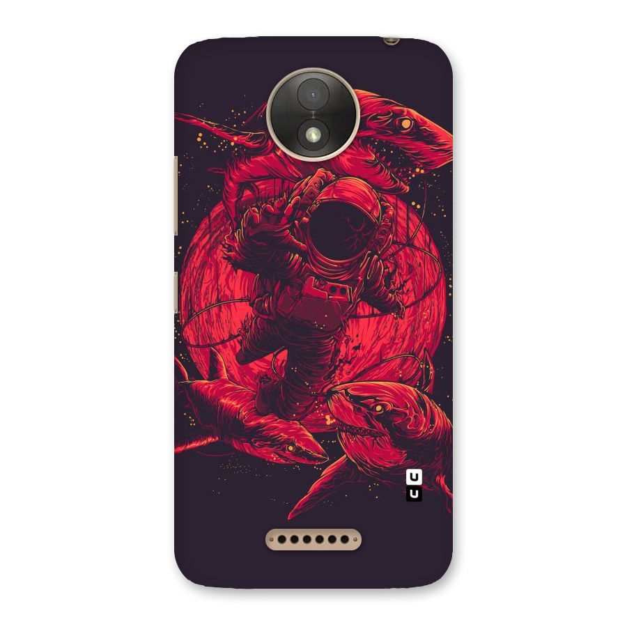 Coloured Spaceman Back Case for Moto C Plus