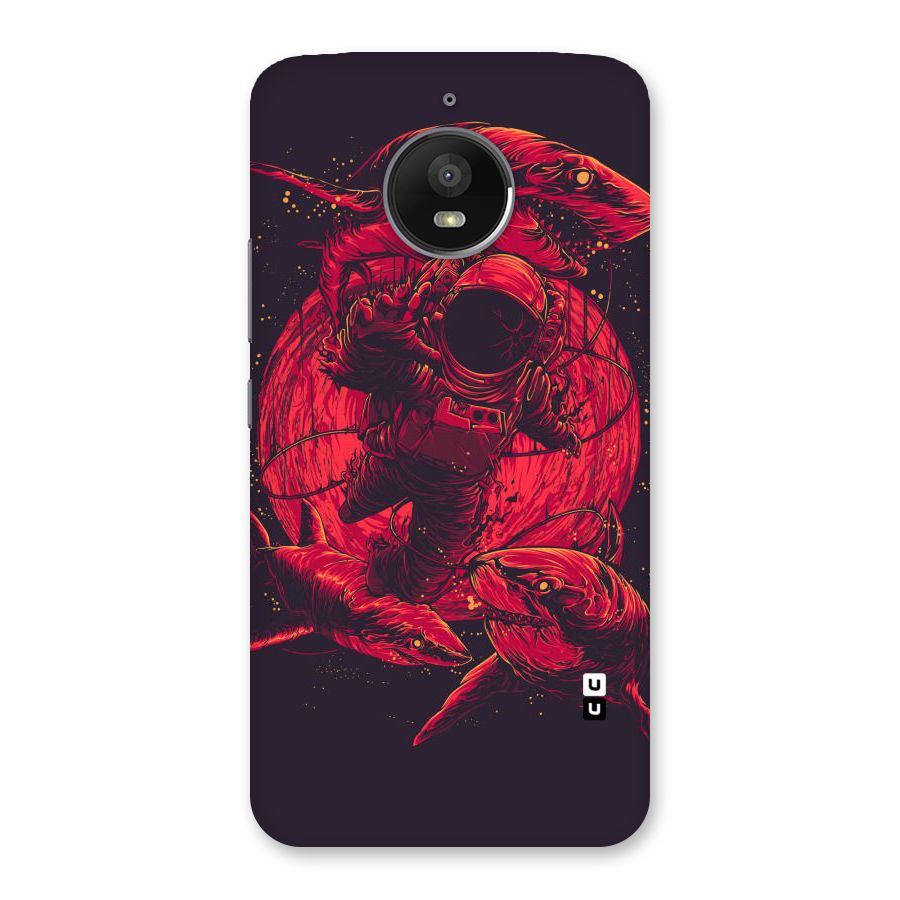 Coloured Spaceman Back Case for Moto E4 Plus