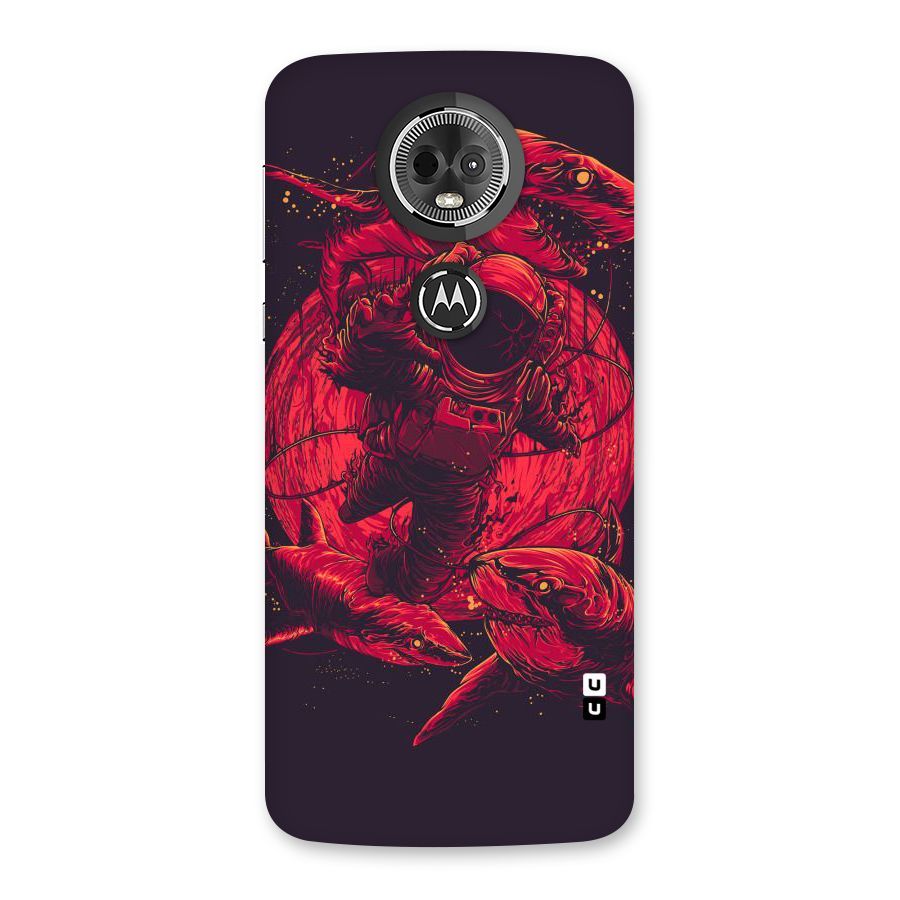 Coloured Spaceman Back Case for Moto E5 Plus