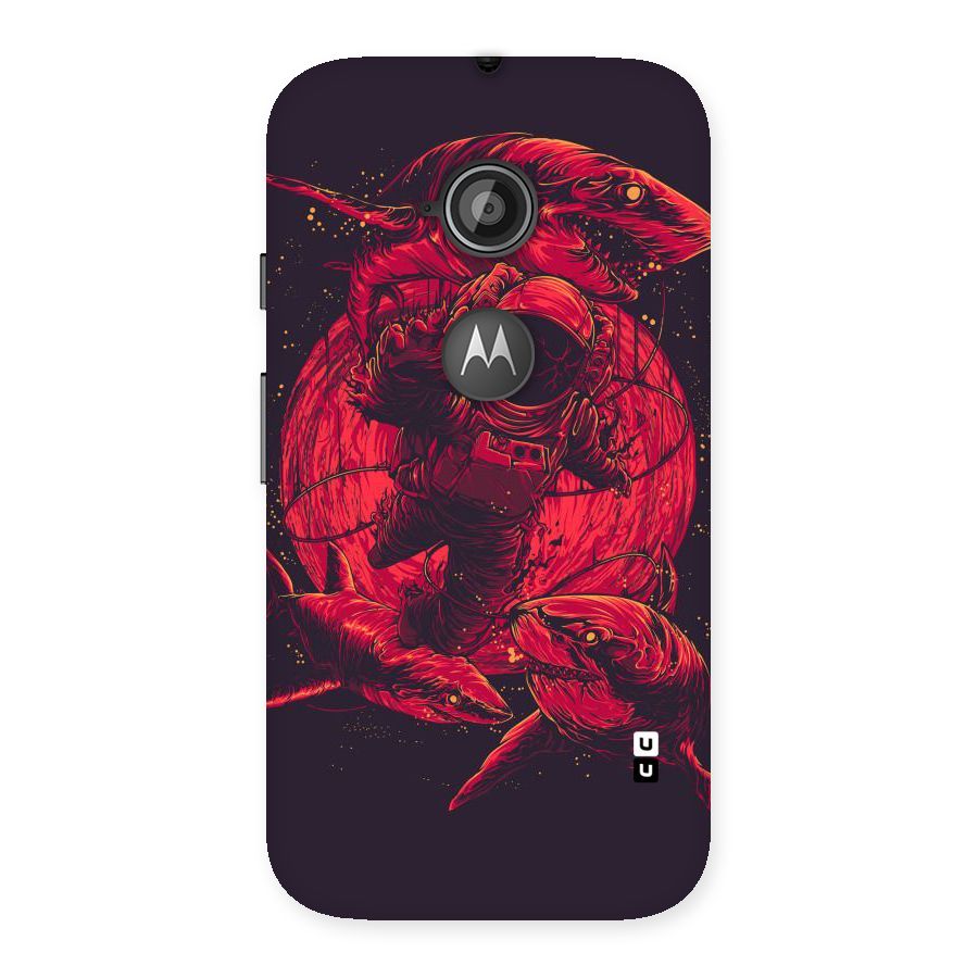 Coloured Spaceman Back Case for Moto E 2nd Gen