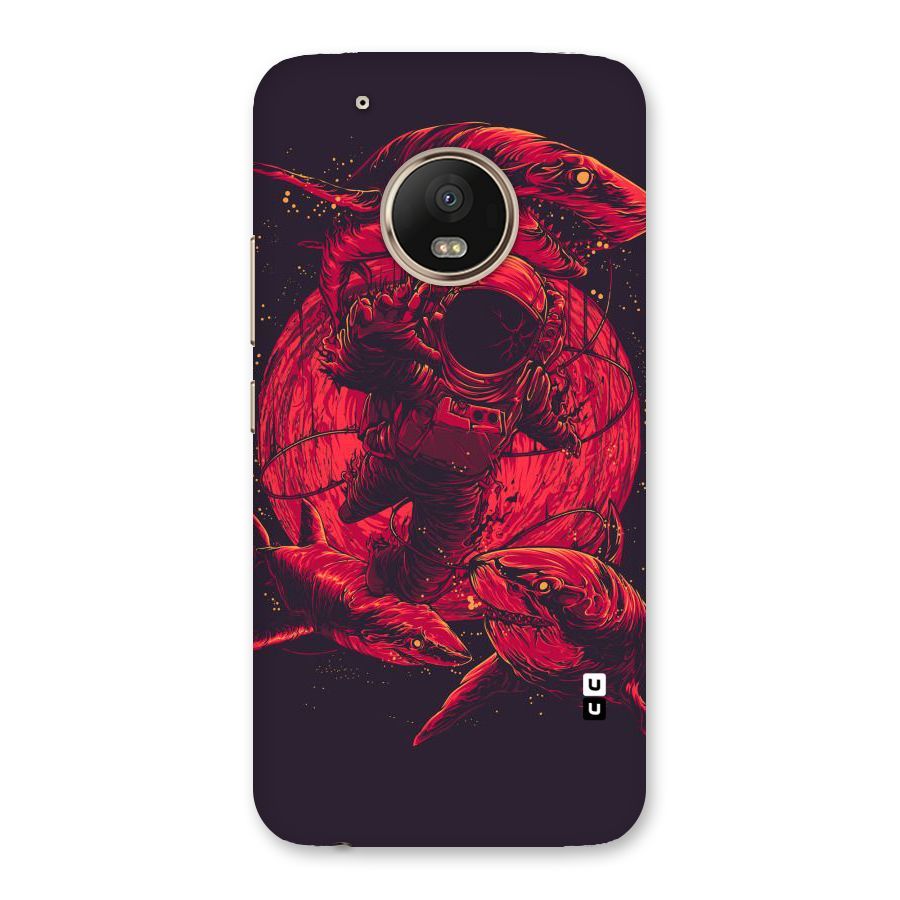 Coloured Spaceman Back Case for Moto G5 Plus