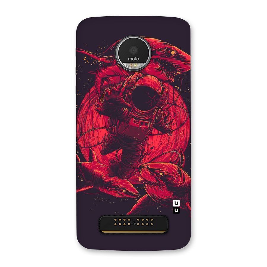 Coloured Spaceman Back Case for Moto Z Play