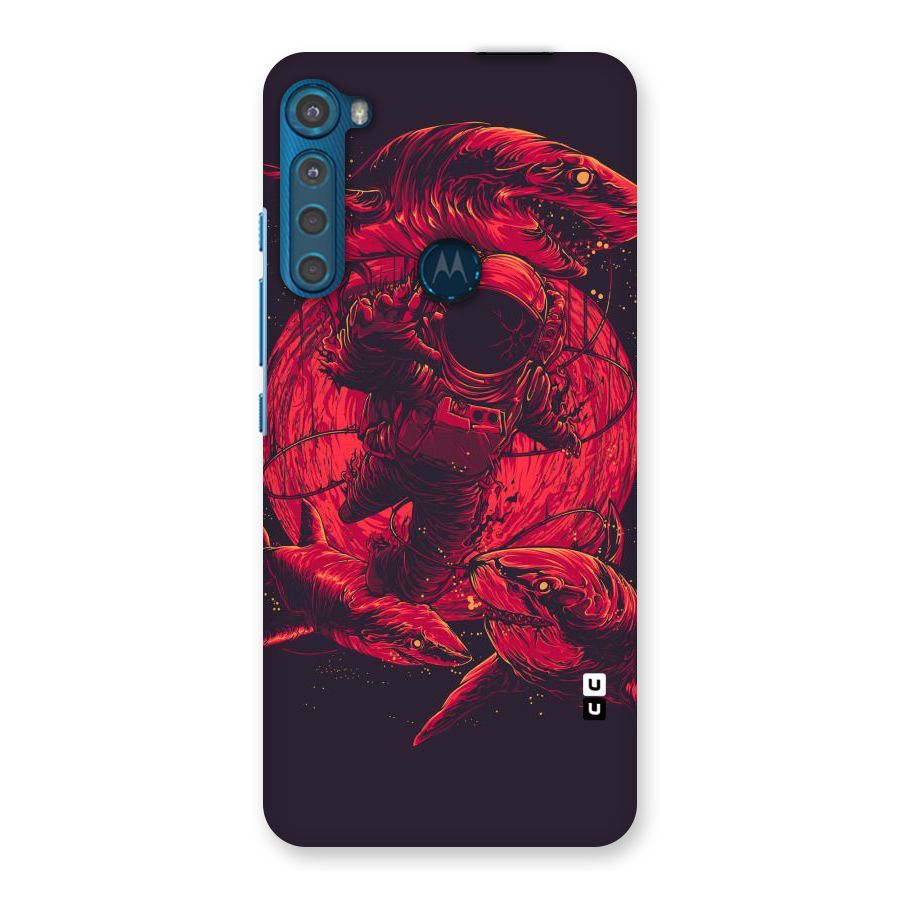 Coloured Spaceman Back Case for Motorola One Fusion Plus
