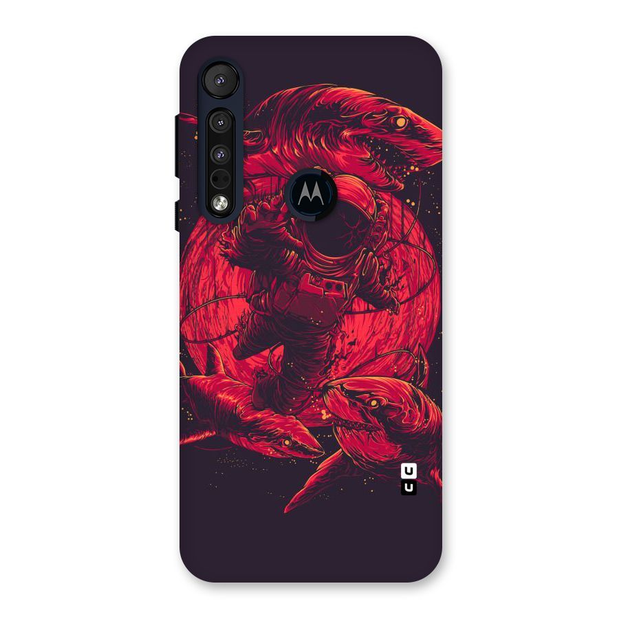 Coloured Spaceman Back Case for Motorola One Macro