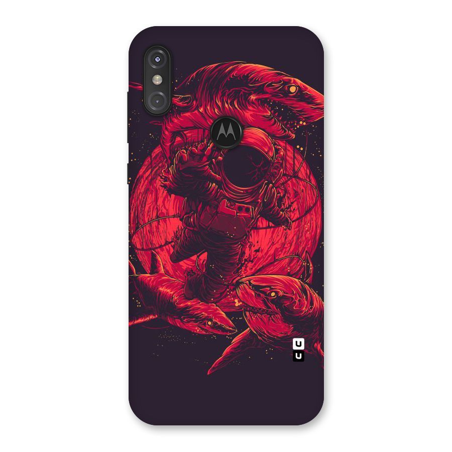 Coloured Spaceman Back Case for Motorola One Power