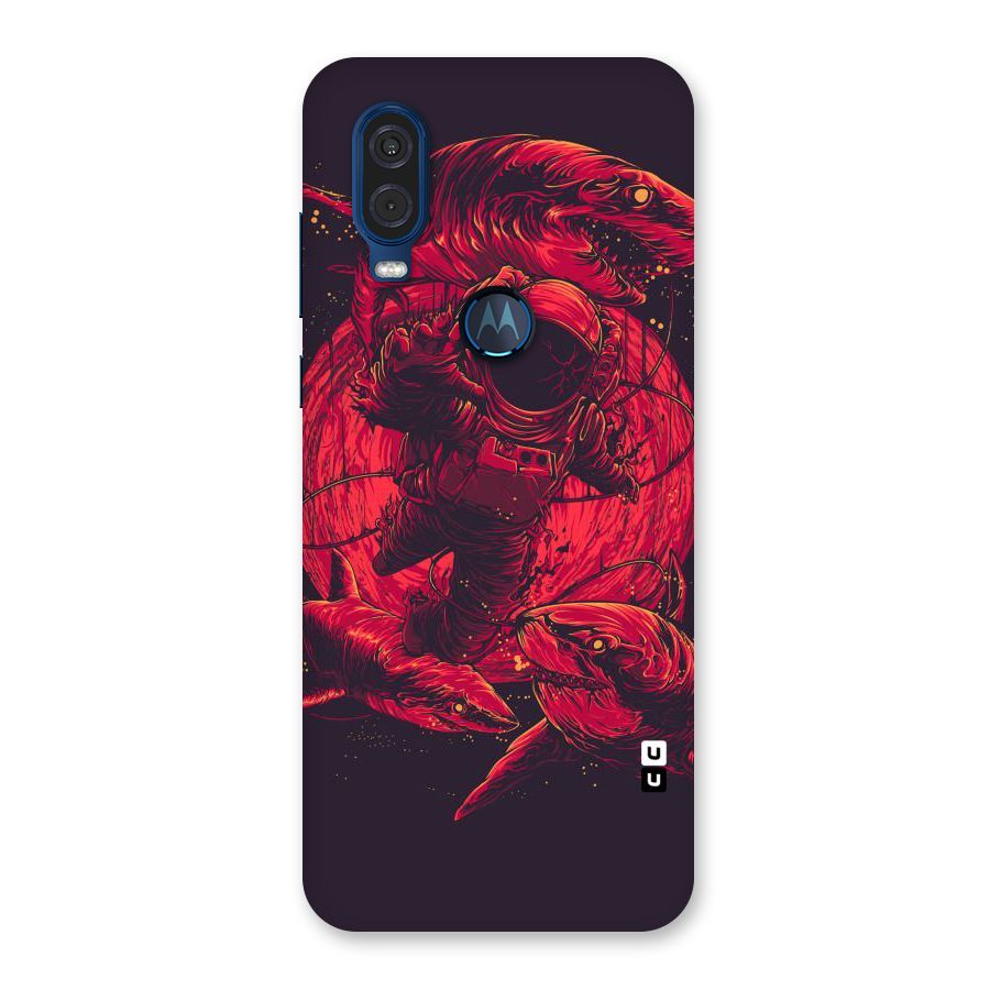 Coloured Spaceman Back Case for Motorola One Vision