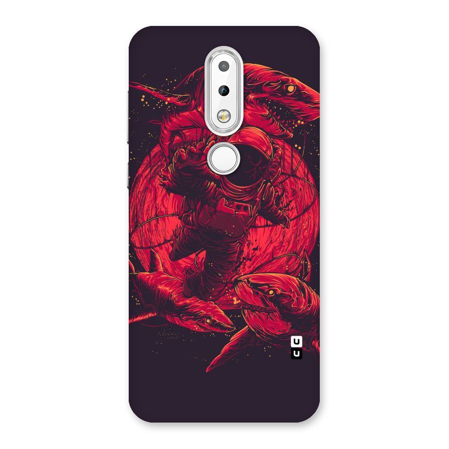 Coloured Spaceman Back Case for Nokia 6.1 Plus