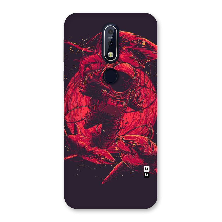 Coloured Spaceman Back Case for Nokia 7.1