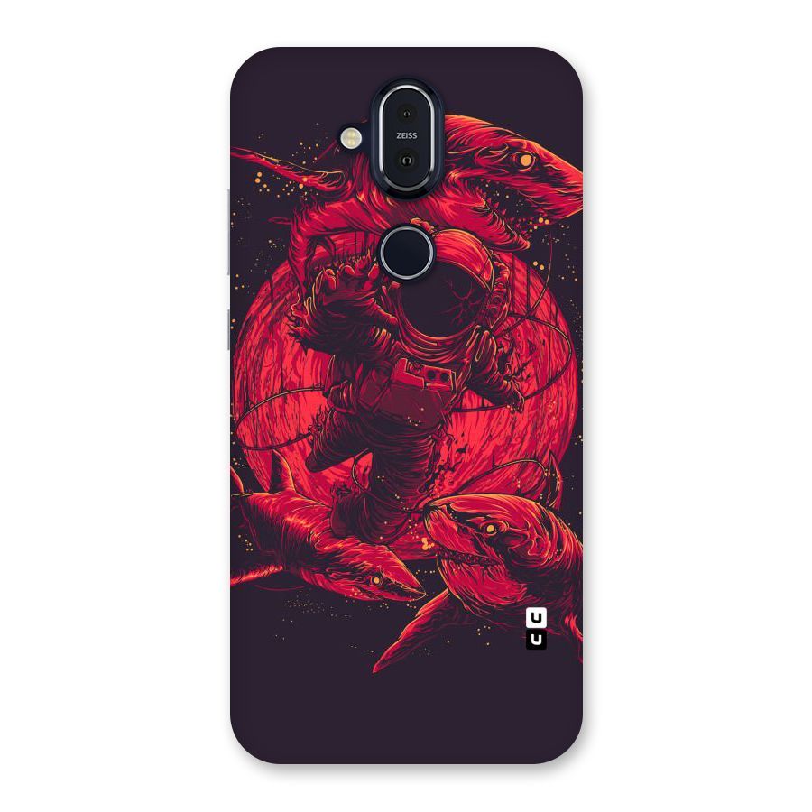 Coloured Spaceman Back Case for Nokia 8.1