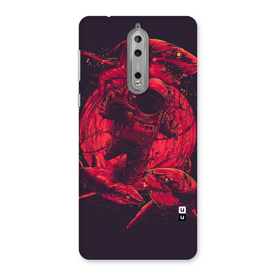 Coloured Spaceman Back Case for Nokia 8