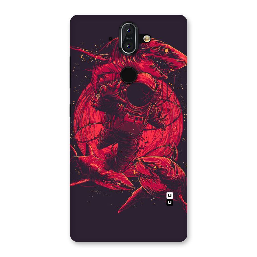 Coloured Spaceman Back Case for Nokia 8 Sirocco