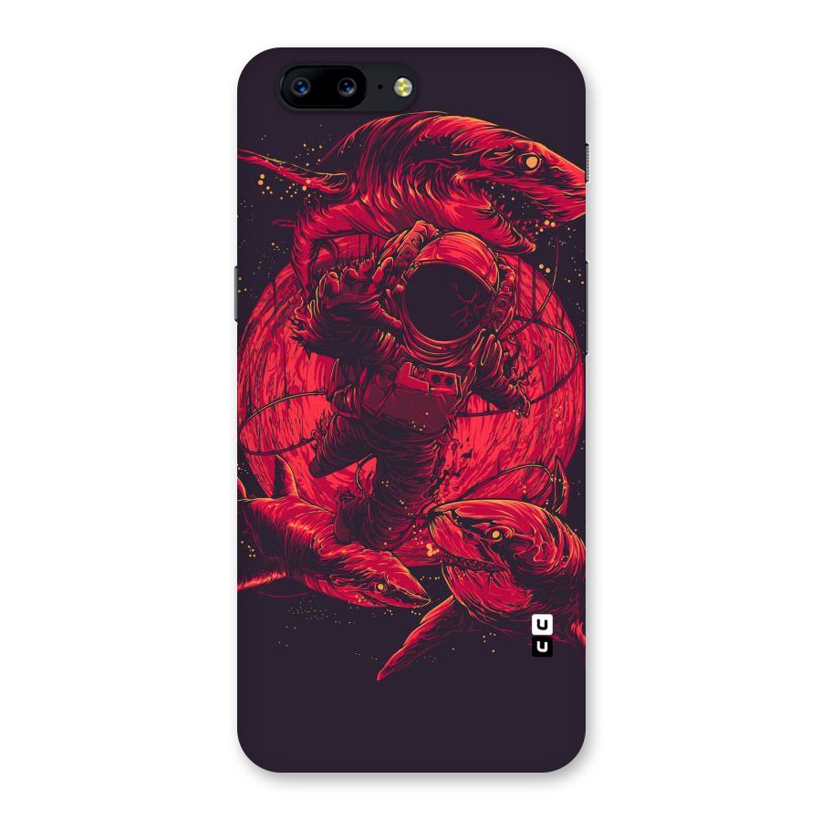 Coloured Spaceman Back Case for OnePlus 5