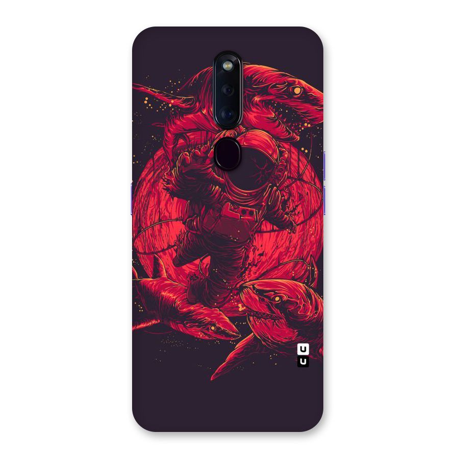Coloured Spaceman Back Case for Oppo F11 Pro