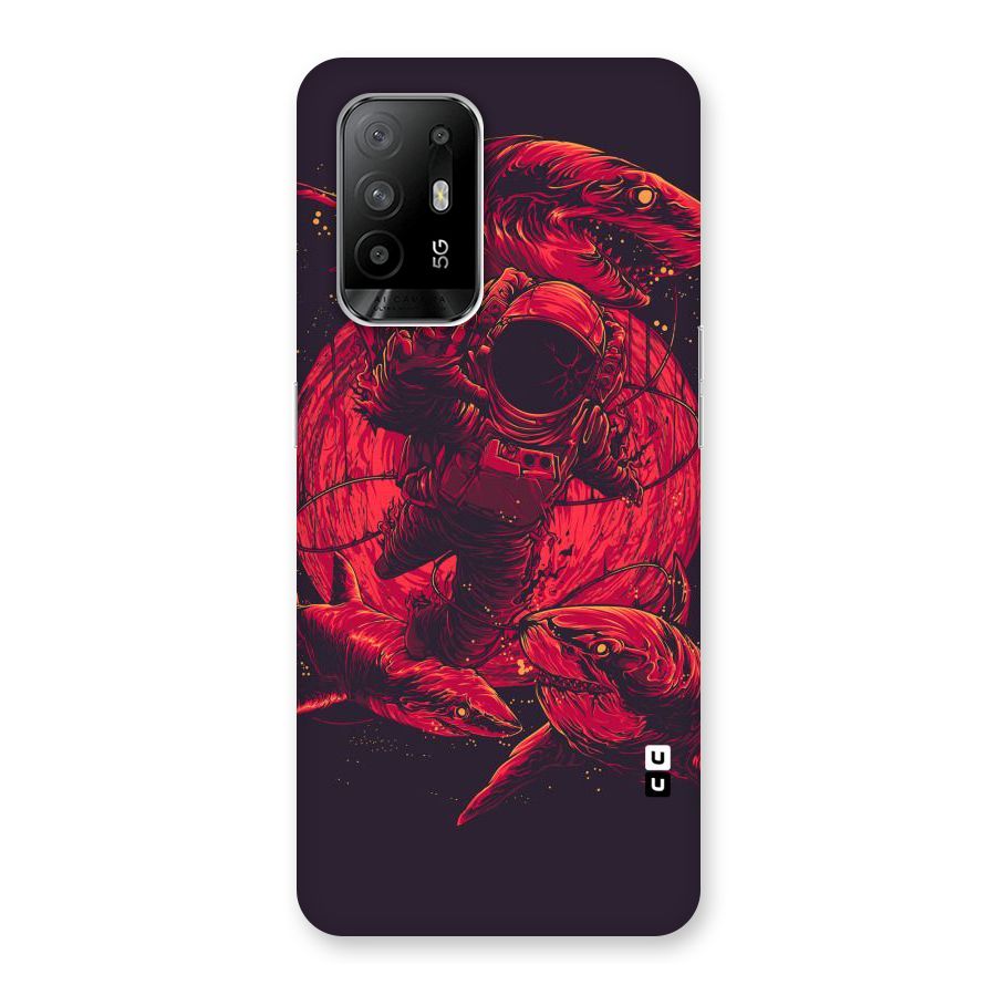 Coloured Spaceman Back Case for Oppo F19 Pro Plus 5G