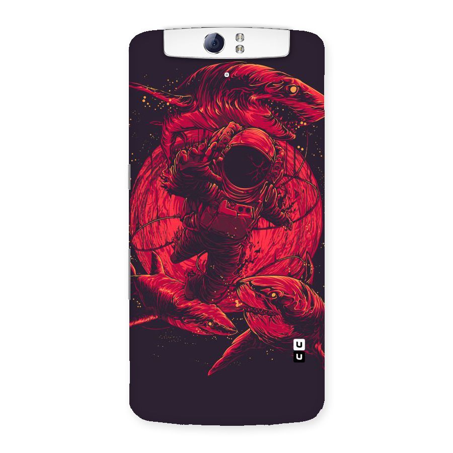 Coloured Spaceman Back Case for Oppo N1
