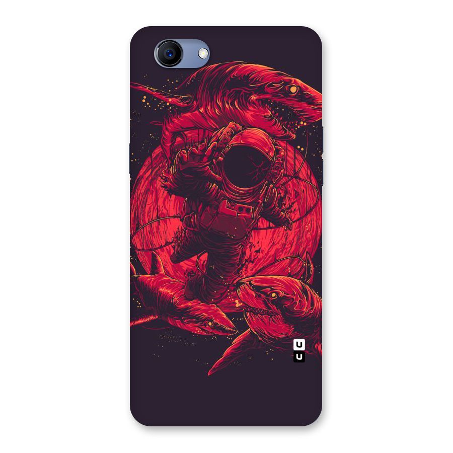 Coloured Spaceman Back Case for Oppo Realme 1