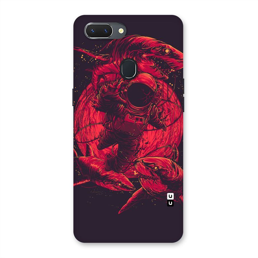 Coloured Spaceman Back Case for Oppo Realme 2