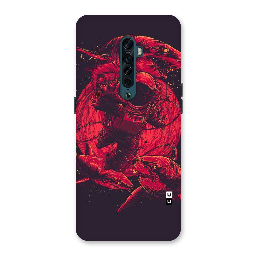 Coloured Spaceman Back Case for Oppo Reno2