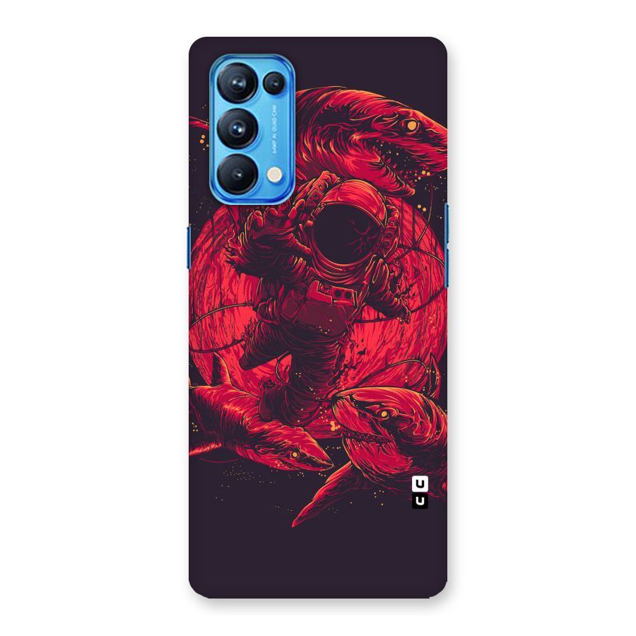 Coloured Spaceman Back Case for Oppo Reno5 Pro 5G