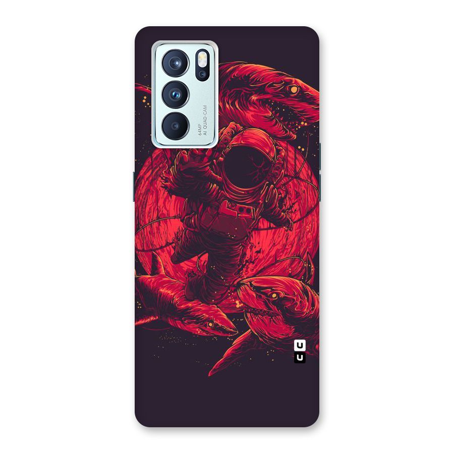 Coloured Spaceman Back Case for Oppo Reno6 Pro 5G