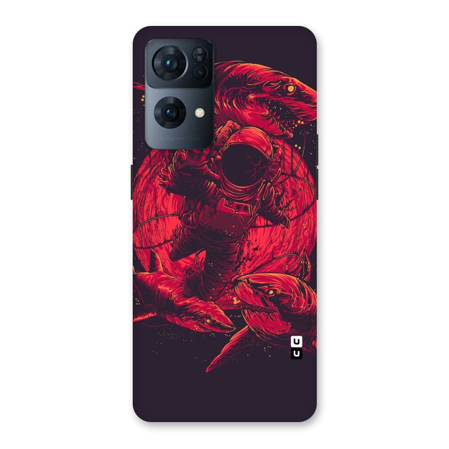 Coloured Spaceman Back Case for Oppo Reno7 Pro 5G