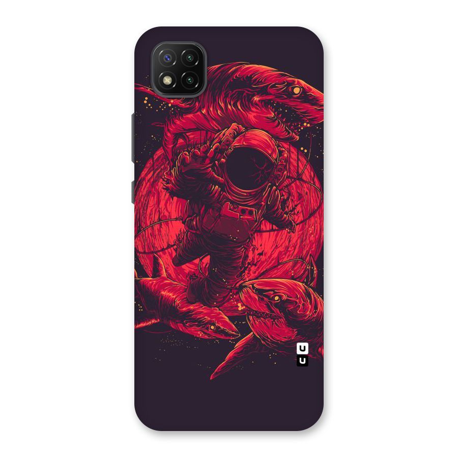 Coloured Spaceman Back Case for Poco C3