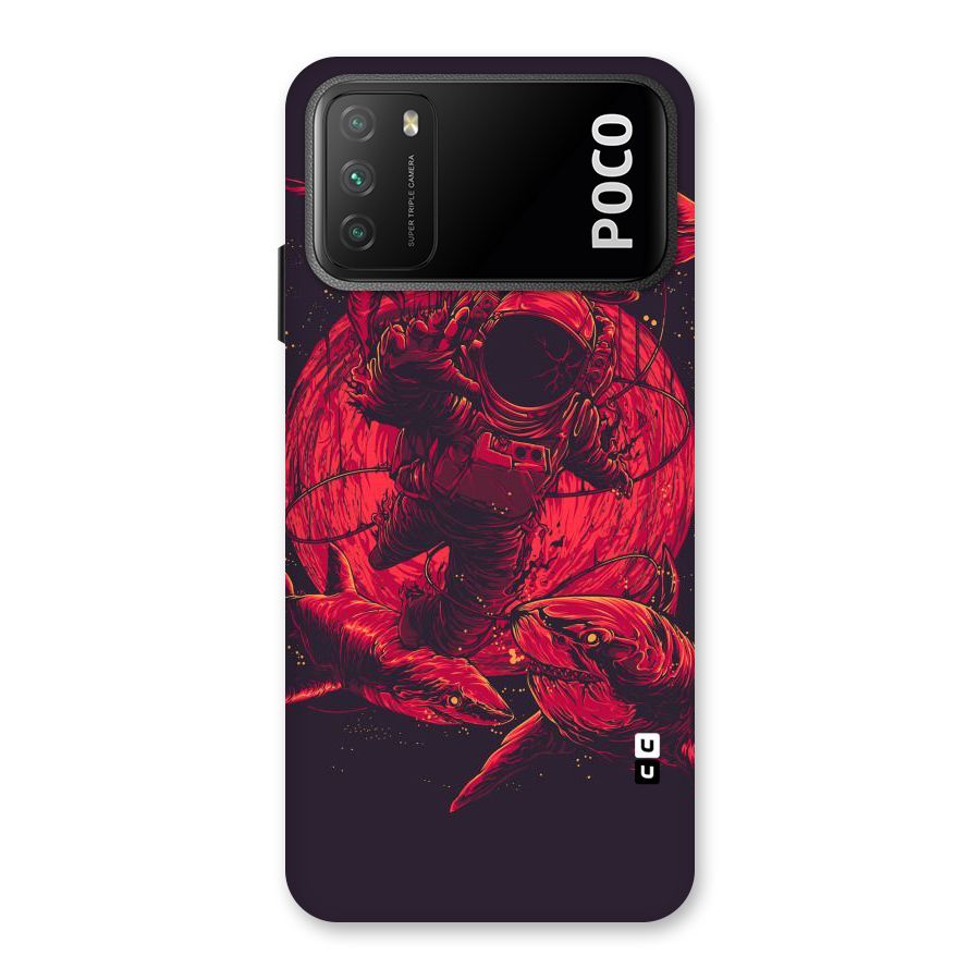 Coloured Spaceman Back Case for Poco M3
