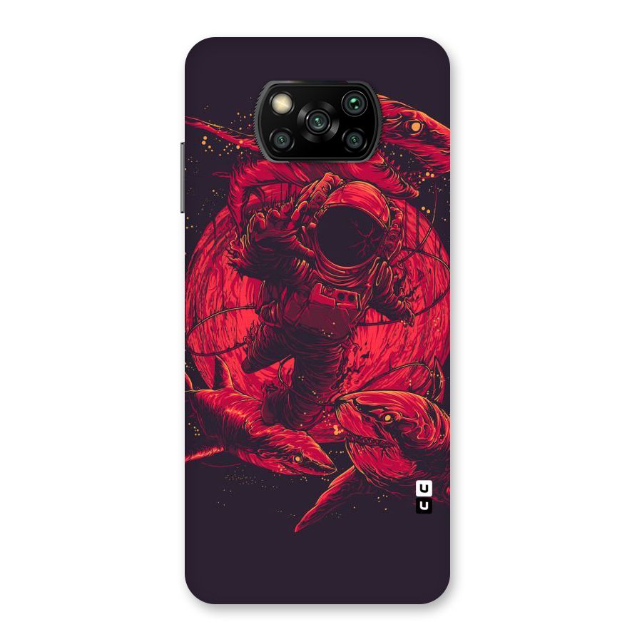 Coloured Spaceman Back Case for Poco X3
