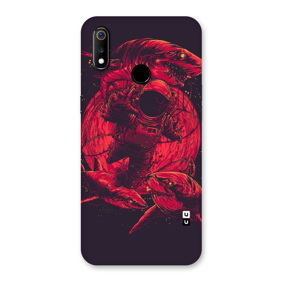 Coloured Spaceman Back Case for Realme 3
