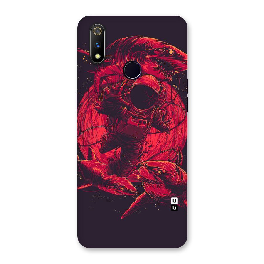 Coloured Spaceman Back Case for Realme 3 Pro