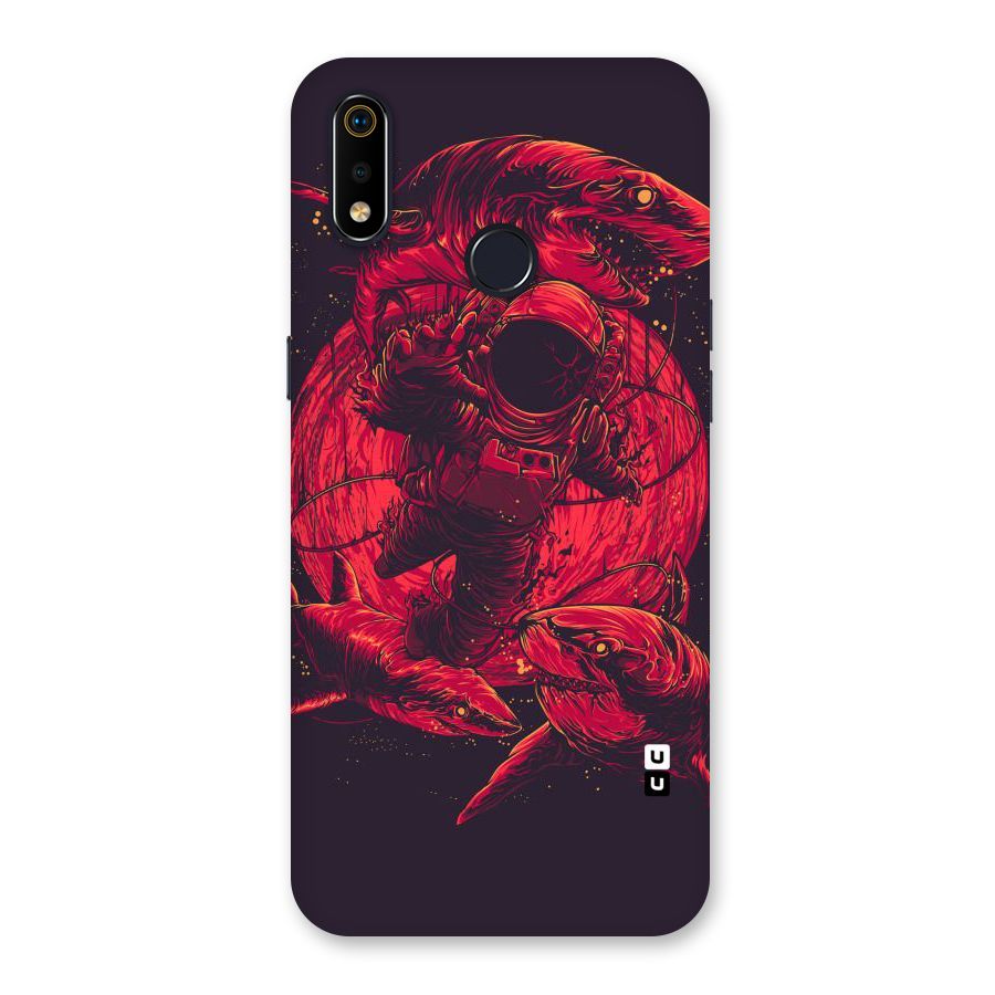 Coloured Spaceman Back Case for Realme 3i