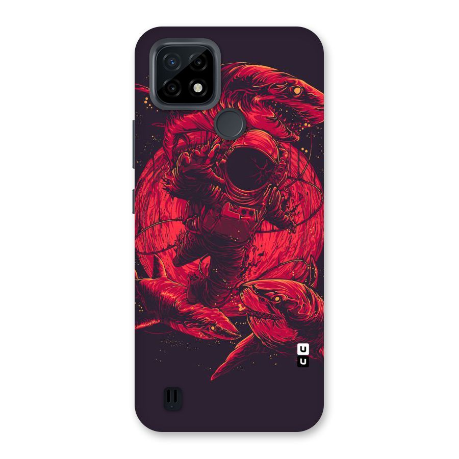 Coloured Spaceman Back Case for Realme C21