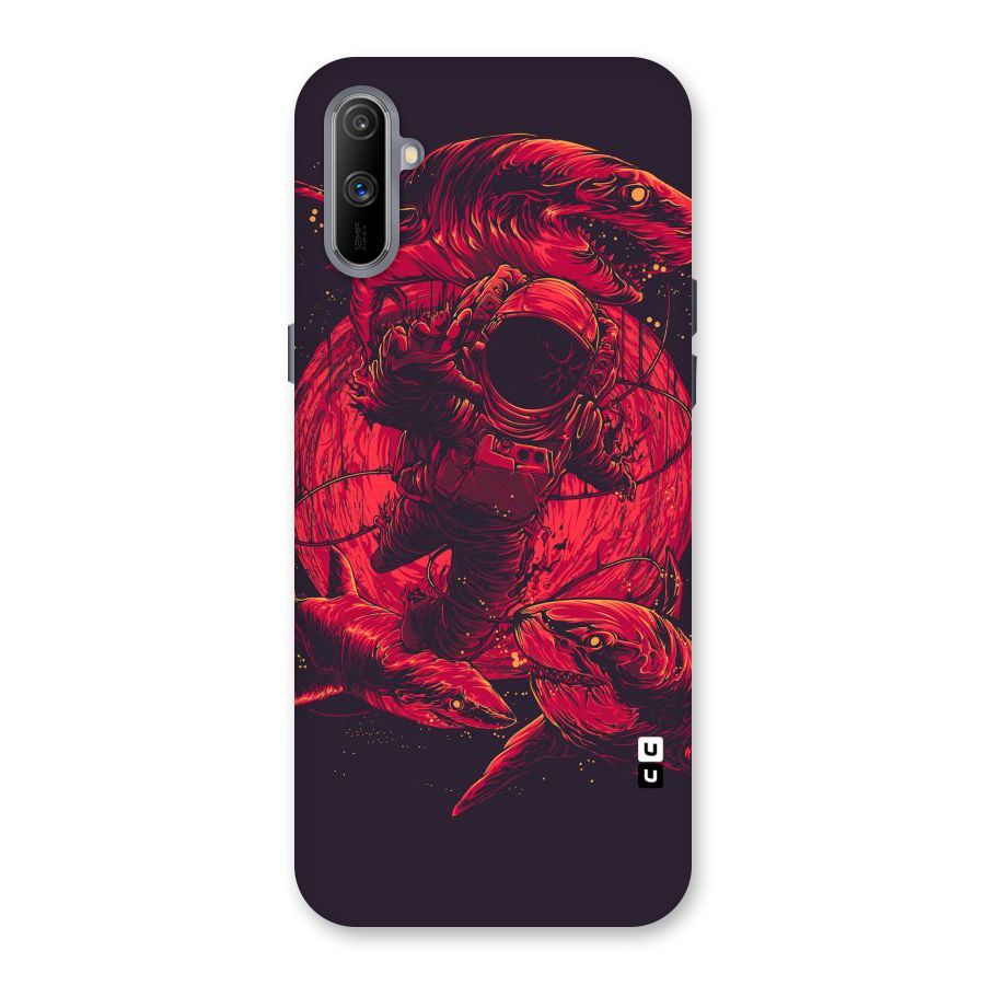 Coloured Spaceman Back Case for Realme C3