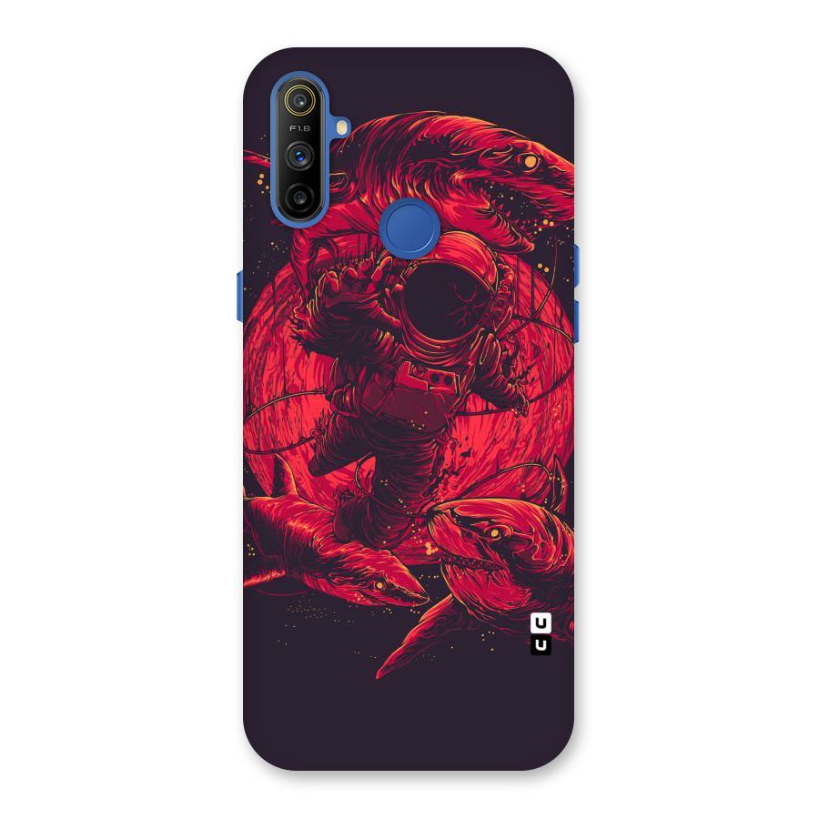 Coloured Spaceman Back Case for Realme Narzo 10A