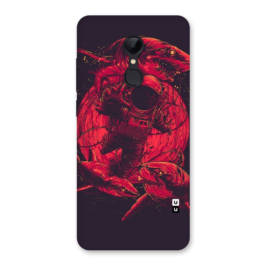 Coloured Spaceman Back Case for Redmi 5
