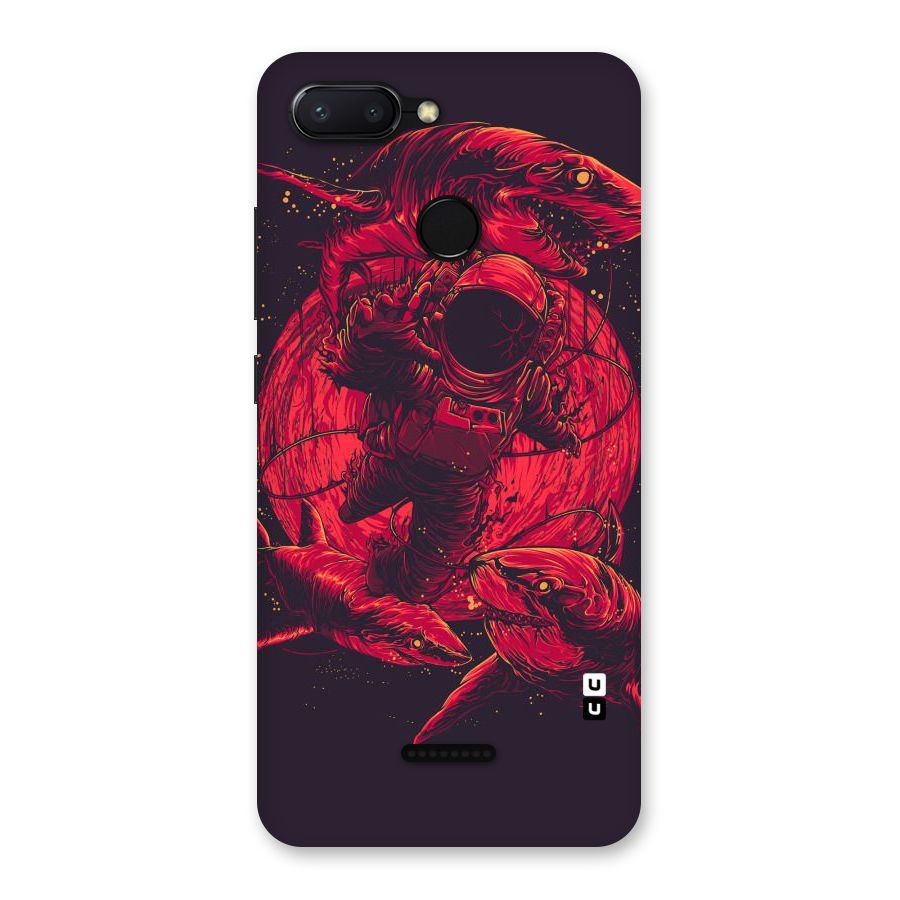 Coloured Spaceman Back Case for Redmi 6